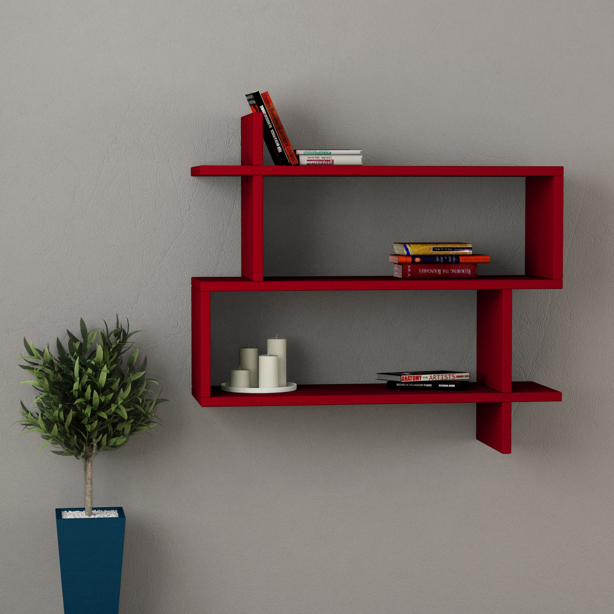 Carbeck Wall Shelf - Floating Shelves for Living Room, Bedroom, Kitchen | Modern Wooden Wall Storage & Display Shelves for Home Decor, Books, Plants & Photos | Easy to Install & Space-Saving Solution