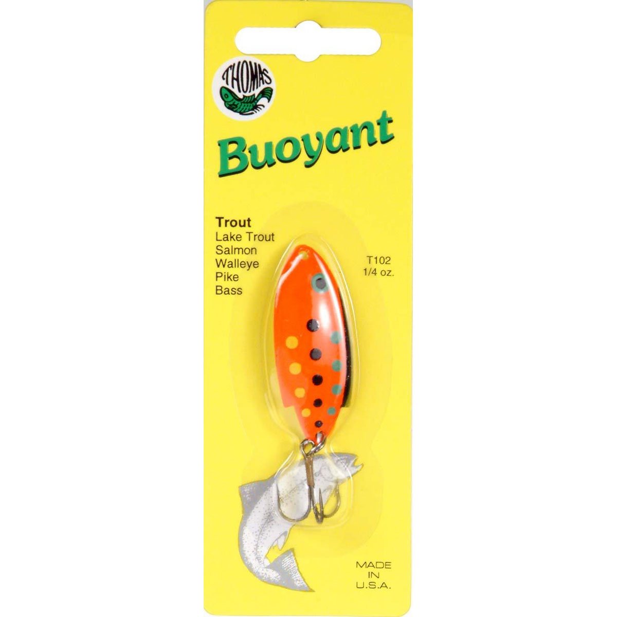 Thomas Spinning Lures - 1/4 oz Buoyant Fishing Lures for Bass, Trout & Walleye - Topwater & Deep Water Fishing Gear - Perfect for Freshwater & Saltwater Angling