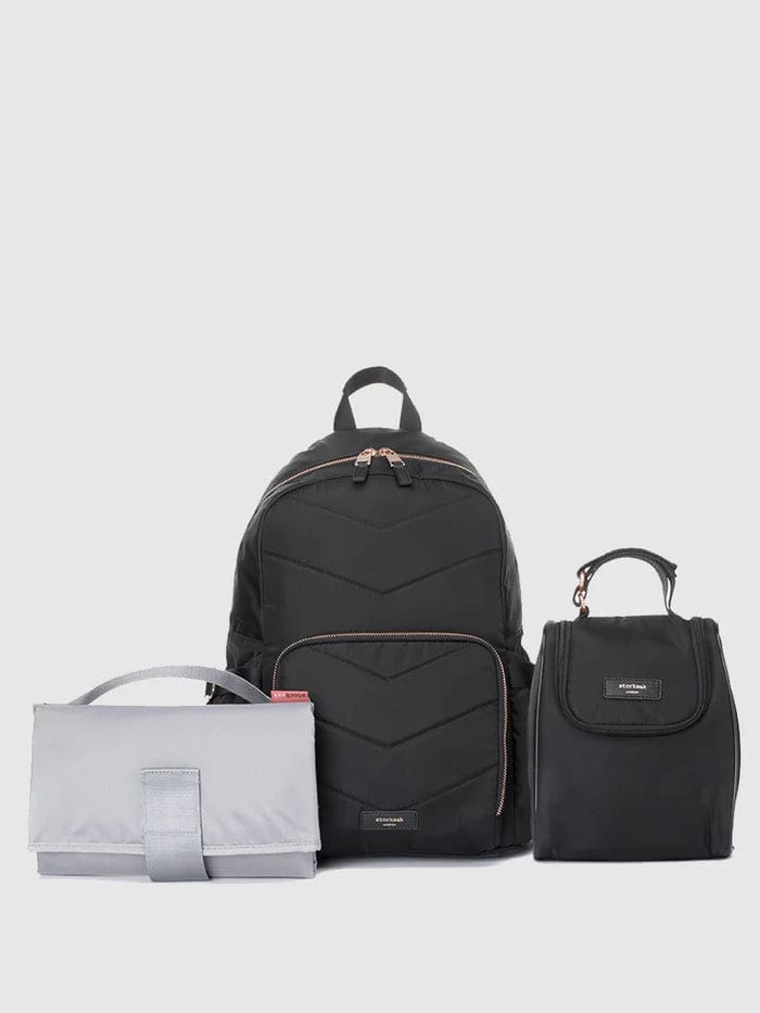 Storksak Hero Quit Backpack - Stylish & Functional Diaper Bag for Parents - Perfect for Travel, Daycare & On-the-Go Moms (Black)