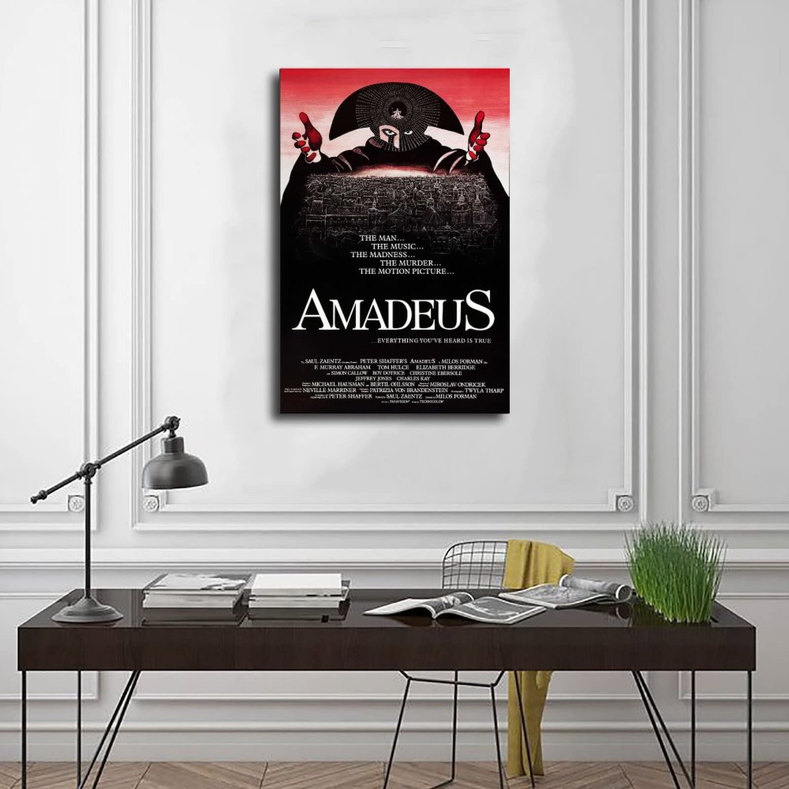Amadeus Movie Poster Canvas Print - 12x18 Inch (30x45cm) Unframed Wall Art for Bedroom, Office & Home Decor - Perfect Gift for Film Lovers & Music Enthusiasts | Great for Movie Theaters, Studios & Fan Cave Decorations