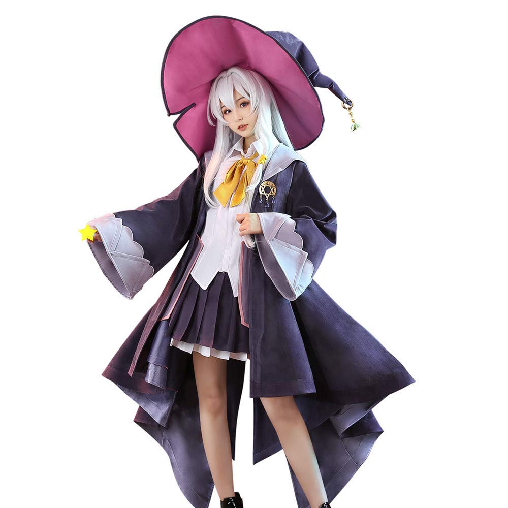 Elaina Witch Cosplay Costume Set - The Magicians Hat & Dress for Women & Girls | Anime Majo no Tabitabi Inspired Outfit for Halloween, Cosplay Events & Themed Parties