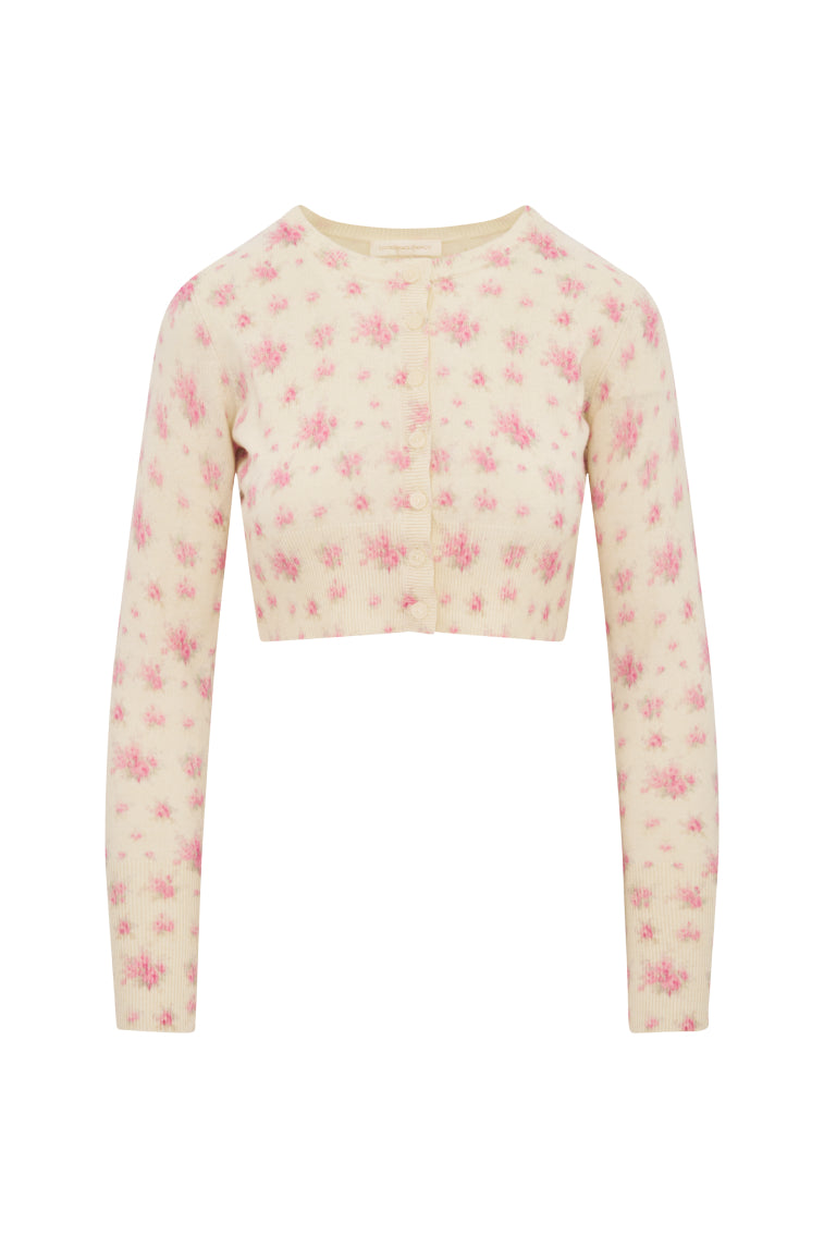 Adeanne Women's Wool Floral Cardigan - Soft Knit Open Front Sweater for Fall & Winter - Perfect for Office, Date Night and Casual Outfits