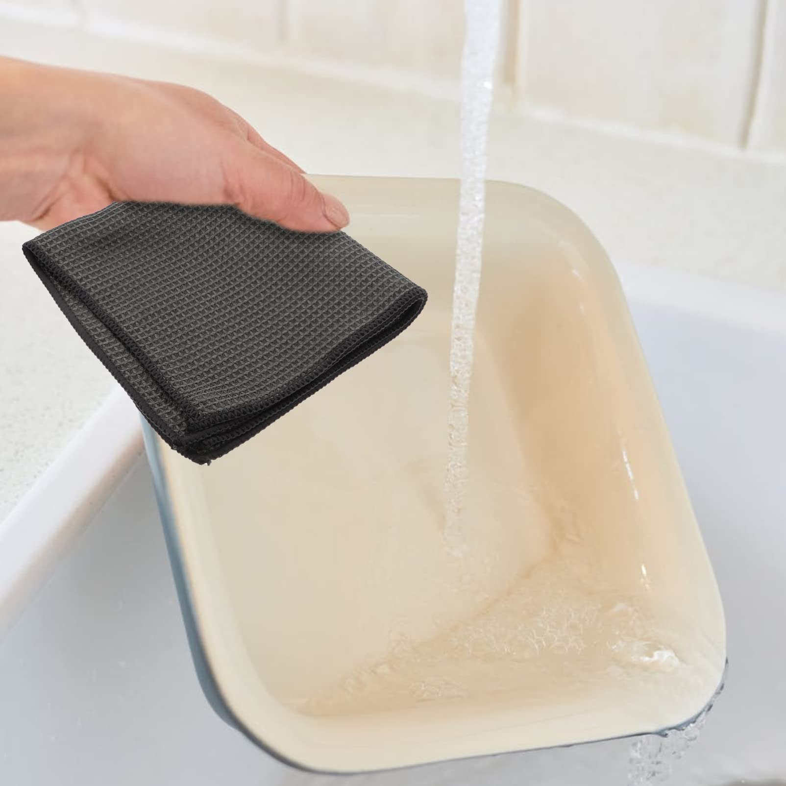 5pcs Soft Scouring Cloths for Kitchen, Car & Body Cleaning - Multipurpose Cleaning Rags for Home & Restaurant Use