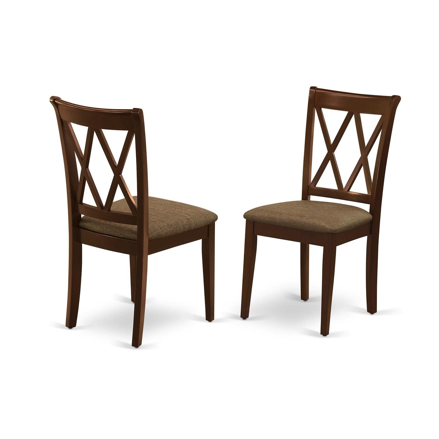 East West Furniture DLCL5-MAH-C 5-Piece Modern Mahogany Dining Set - 42