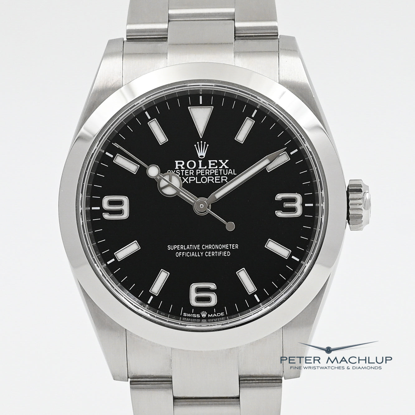 Rolex Explorer 40mm Stainless Steel Men's Watch - Luxury Automatic Timepiece for Outdoor Adventures & Business Occasions