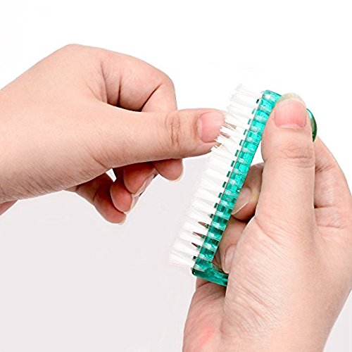 2-Piece Handle Grip Nail Brush Set - Professional Manicure & Pedicure Tool for Finger and Toe Nail Cleaning - Perfect for Home Spa, Salon Care and Personal Hygiene