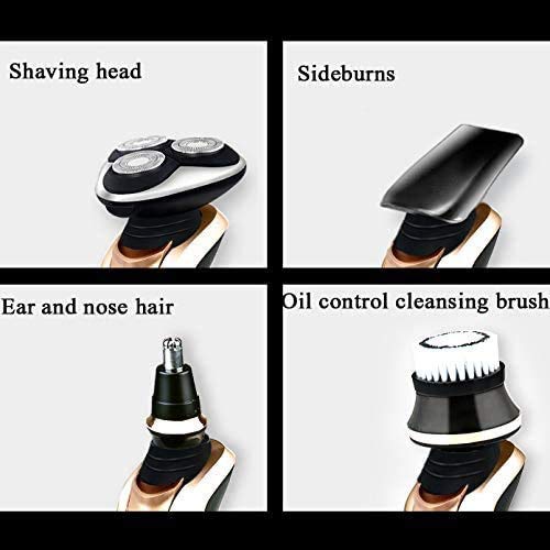**4-in-1 Electric Razor for Men - USB Rechargeable & Waterproof Multifunctional Shaver Kit with Nose Hair Trimmer - Perfect for Travel, Gym & Daily Grooming**