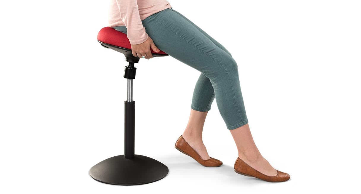 Uplift Red Donut Stool - Compact Seating for Home & Office