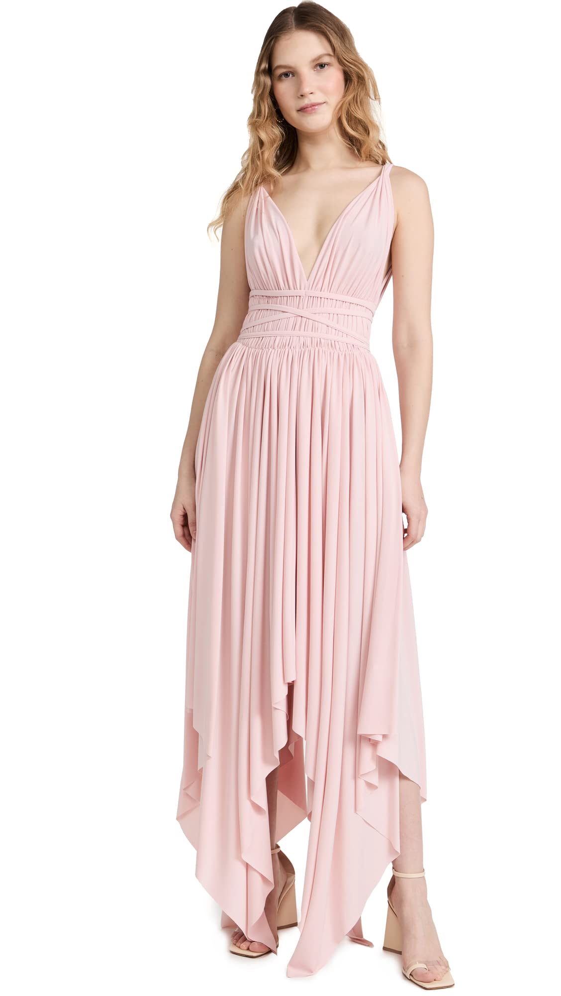 Norma Kamali Women's Goddess Dress - Elegant Flowy Maxi Dress for Weddings, Parties & Special Occasions | Perfect for Beach Vacations & Summer Evenings