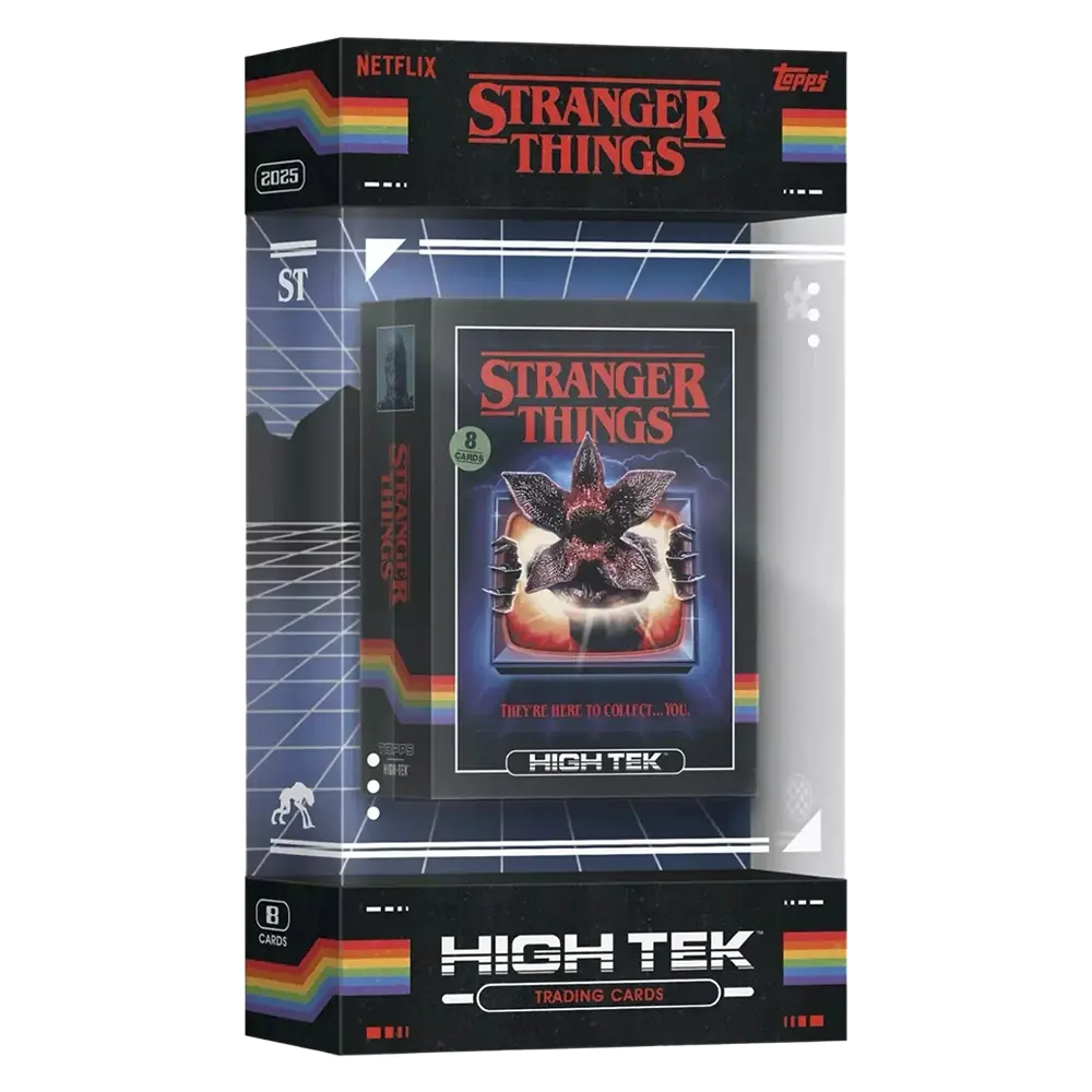 2025 Topps Stranger Things High Tek Hobby Box - Premium Trading Cards Collection for Collectors & Fans | Perfect for Gift Giving, Display & Trading Card Games