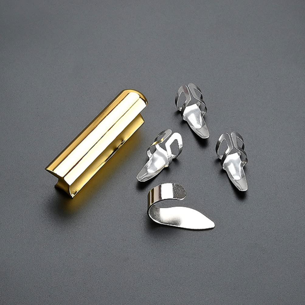 Premium Metal Guitar Slide Bar & Pick Set - 6-Piece Guitar Tone Bars for Electric & Acoustic Guitars - Essential Guitar Accessories for Smooth Slides & Perfect Tone - Ideal for Live Performances, Studio Recording & Practice Sessions