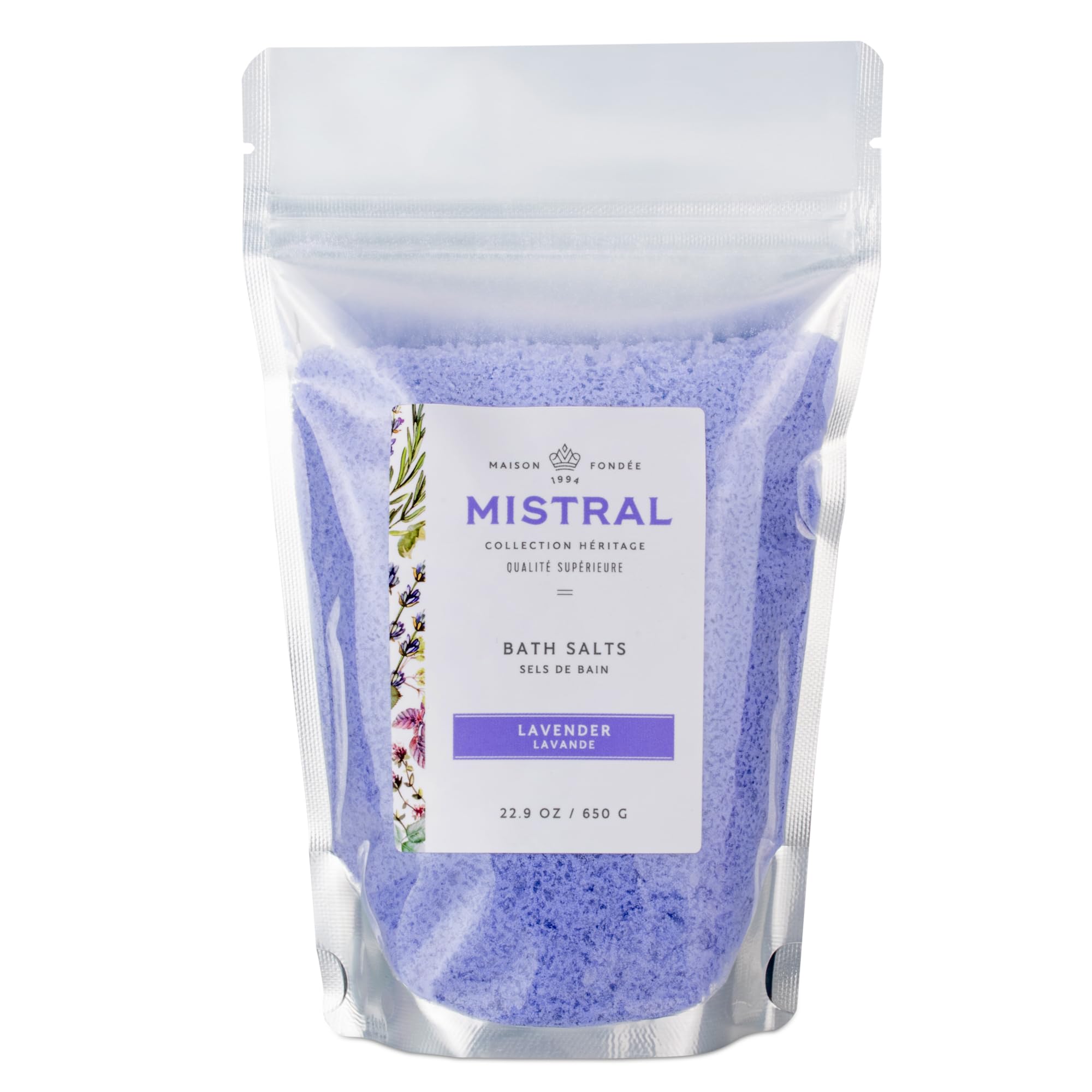 Premium Mediterranean Sea Bath Salt with Lavender - Relaxing & Detoxifying Bath Soak for Stress Relief & Skin Care - Perfect for Spa Nights & Self-Care Rituals