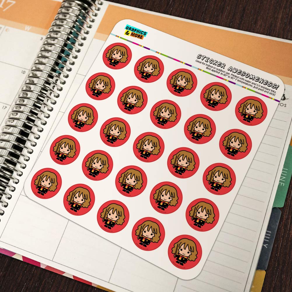 Harry Potter Chibi Hermione Stickers - Cute Planner & Scrapbooking Decals for Journaling, Bullet Journal, DIY Crafts - Perfect for HP Fans & Stationery Lovers