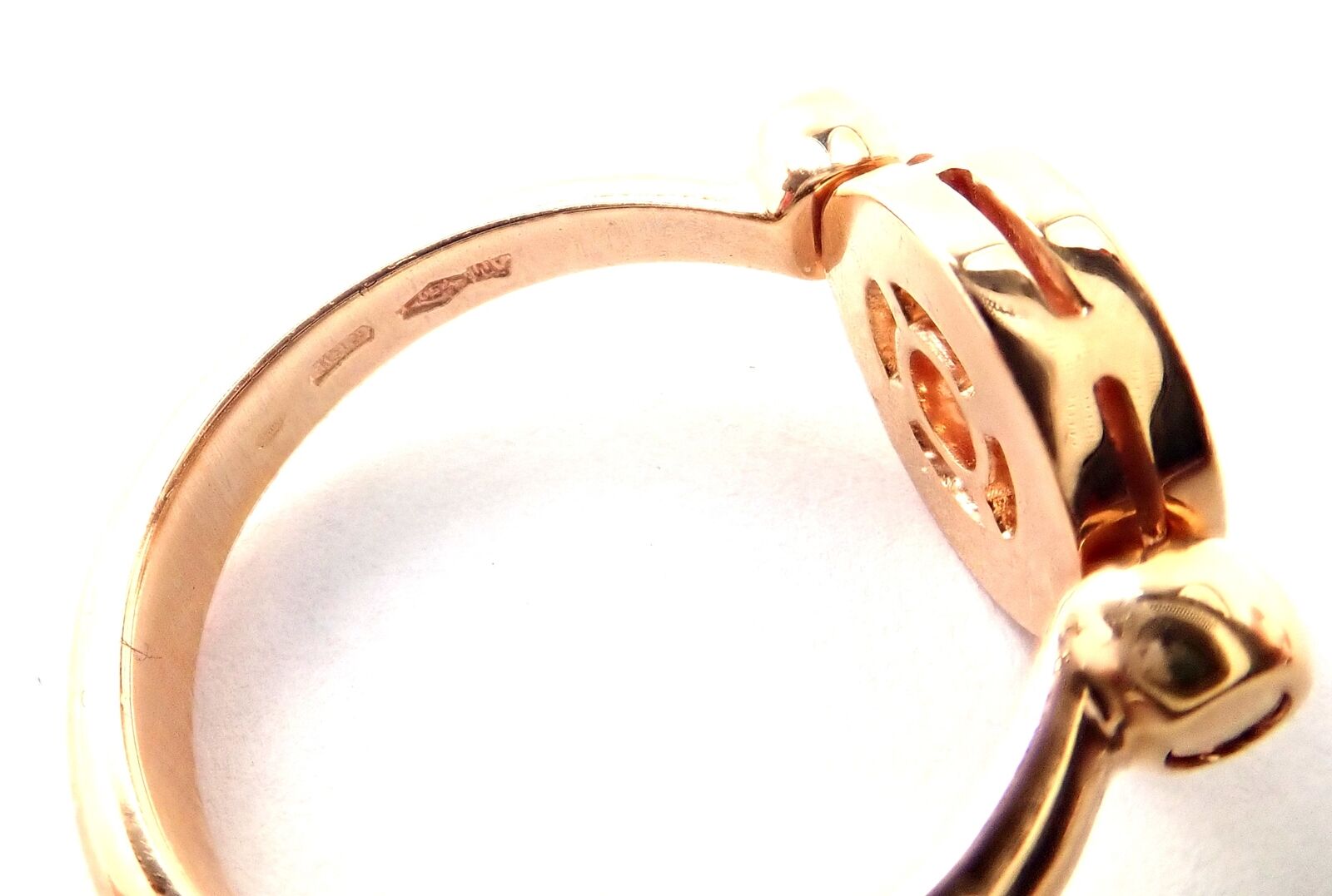 Authentic BVLGARI 18k Rose Gold Diamond Flip Ring - Size 5.75 | Luxury Jewelry for Women, Perfect for Anniversaries, Engagements & Special Occasions