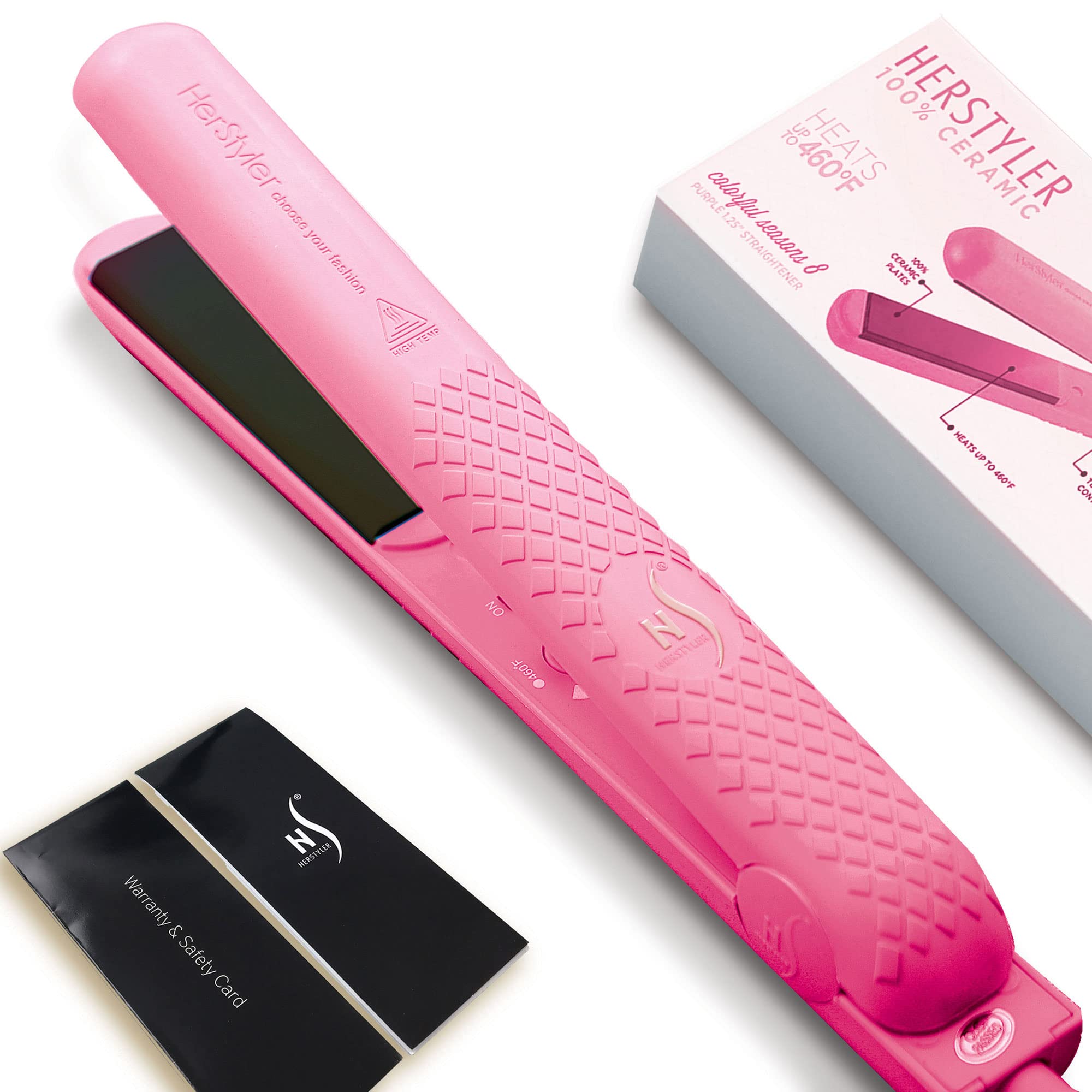 Herstyler Ceramic Flat Iron Hair Straightener for Smooth, Shiny & Frizz-Free Hair - Perfect for Home & Salon Styling
