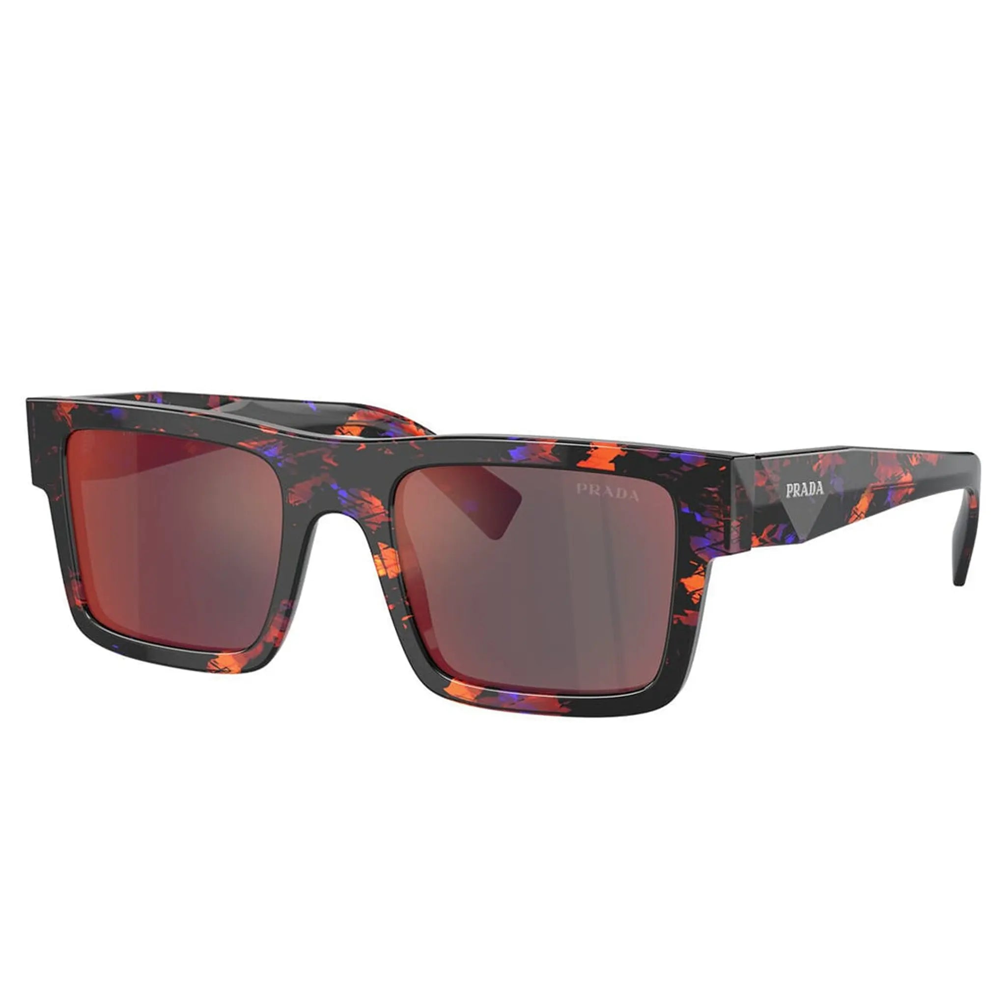Prada PR 19WS 06V40E Abstract Orange Sunglasses for Women - Luxury Designer Shades for Summer, Beach & Outdoor Fashion
