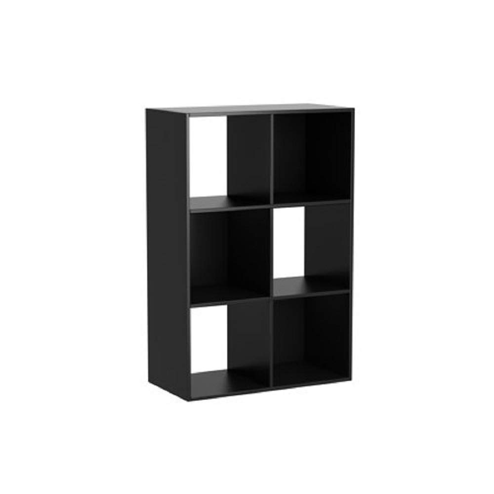 Mainstays 6-Cube Storage Organizer Shelf Unit, Black Stipple Finish - Perfect for Bedroom, Closet, Office & Living Room Organization