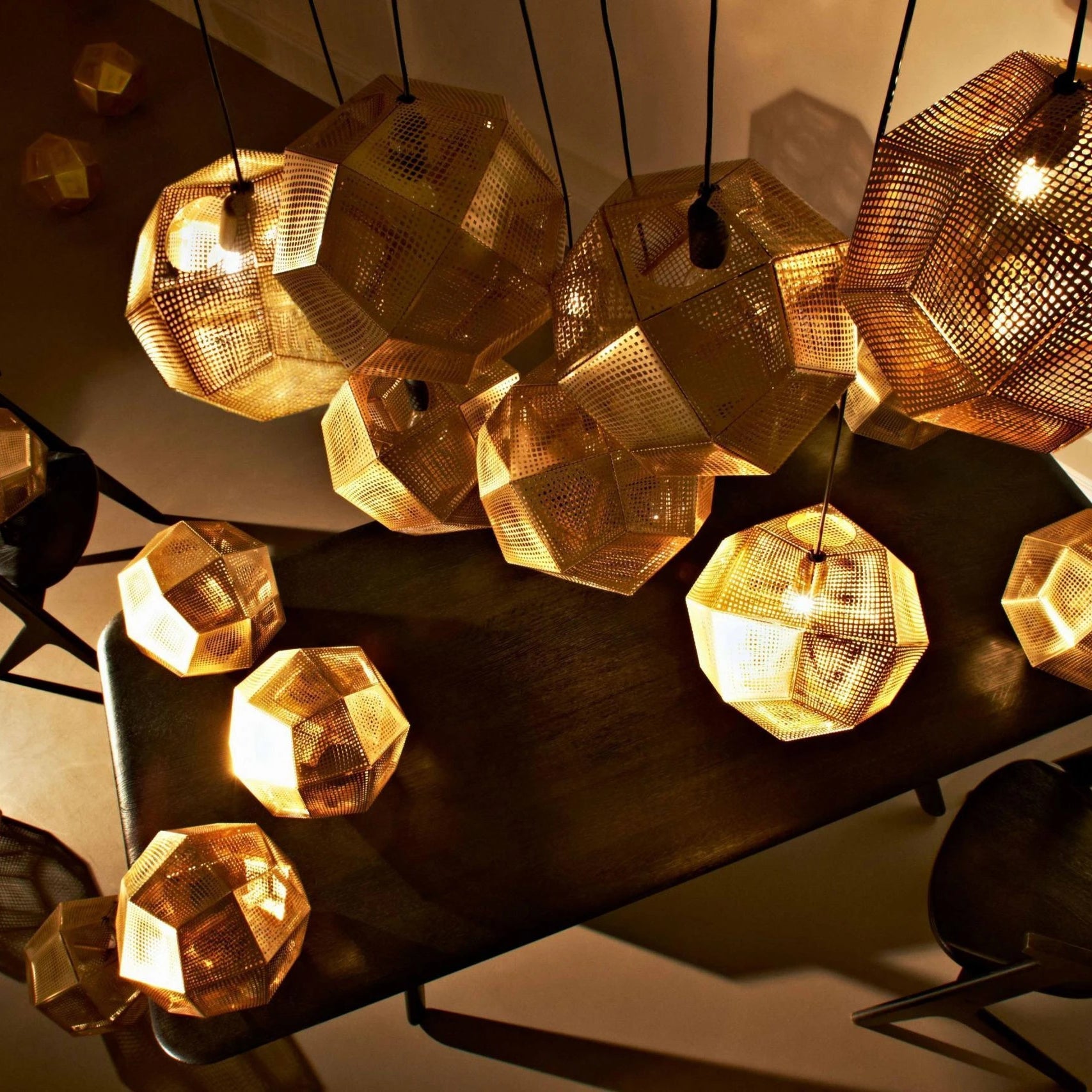 Modern Etch Pendant Light - Handcrafted Glass Shade with Adjustable Hanging Cord - Perfect for Kitchen Island, Dining Room & Bedroom Lighting Decor