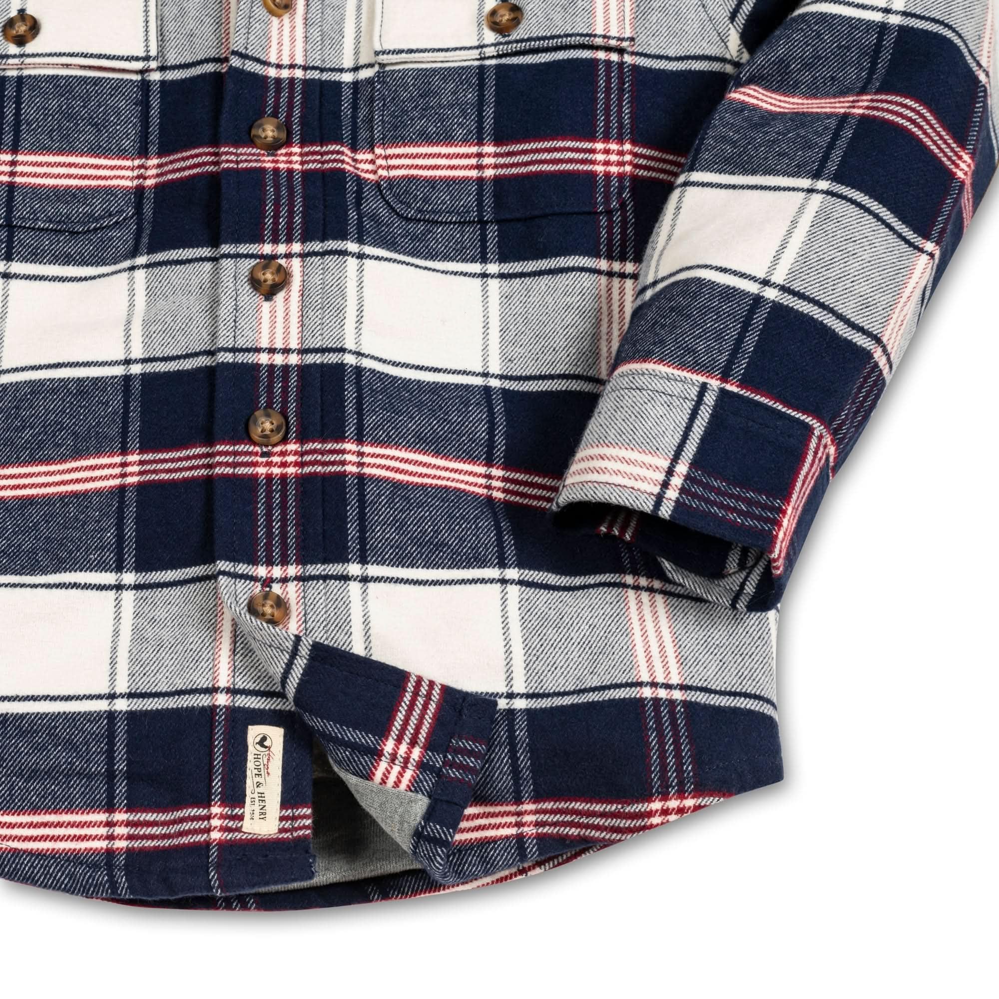 Hope & Henry Boys' Hooded Button Down Jacket with Elbow Patches - Stylish Kids Outerwear for School, Playdates & Outdoor Adventures