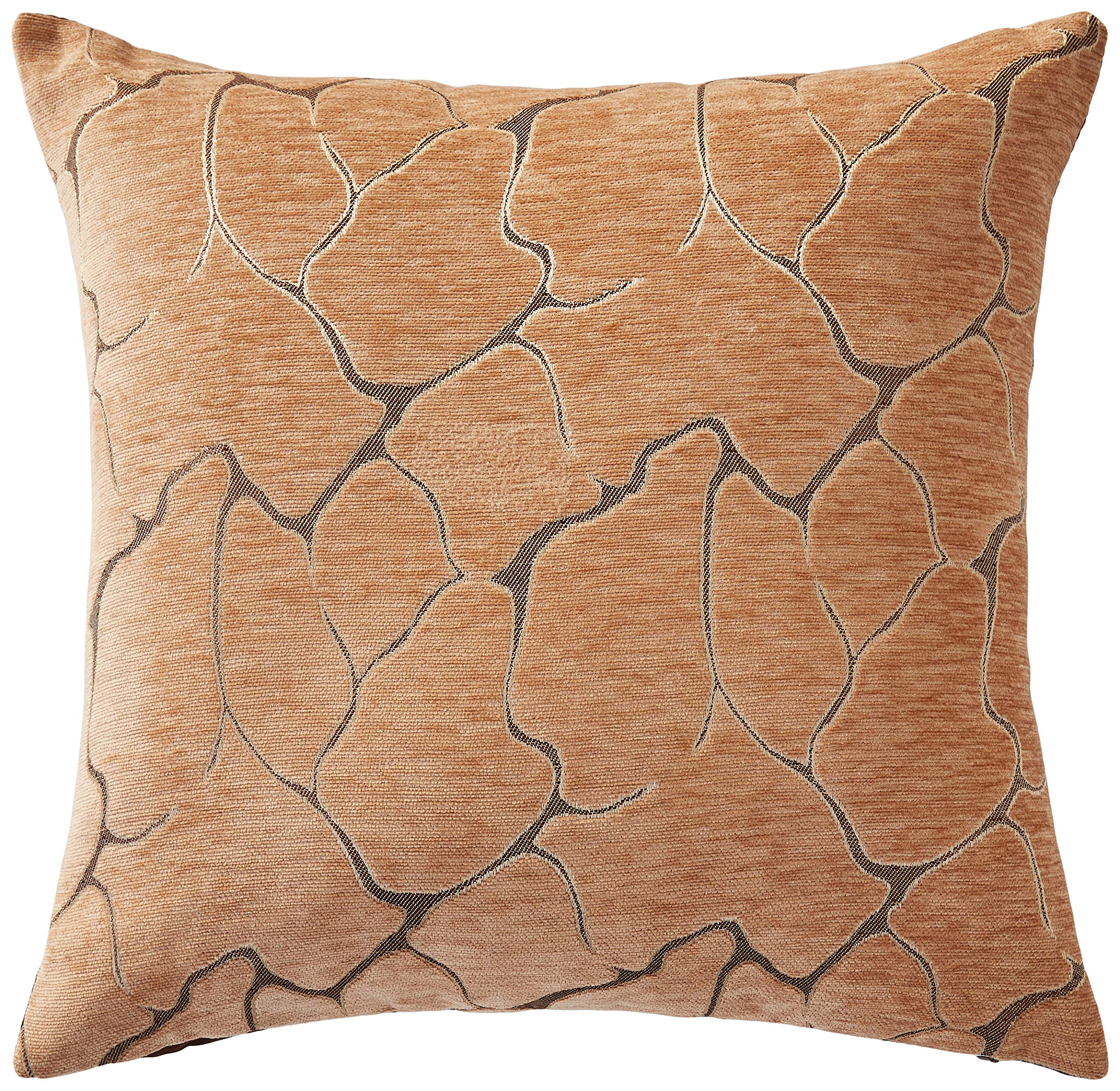 Violet Linen Milano Artistic Decorative Throw Pillows 18x18 Inches - Brown Bohemian Style Cushion Covers for Sofa, Bed, Living Room & Home Decor