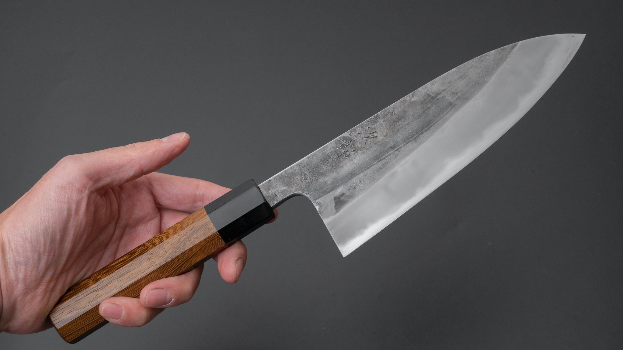 Premium Jiro Tsuchime Wa Santoku 180mm Japanese Chef Knife with Taihei Tagayasan Handle (#525) - Perfect for Slicing, Dicing & Chopping Vegetables, Meat & Fish in Professional & Home Kitchens