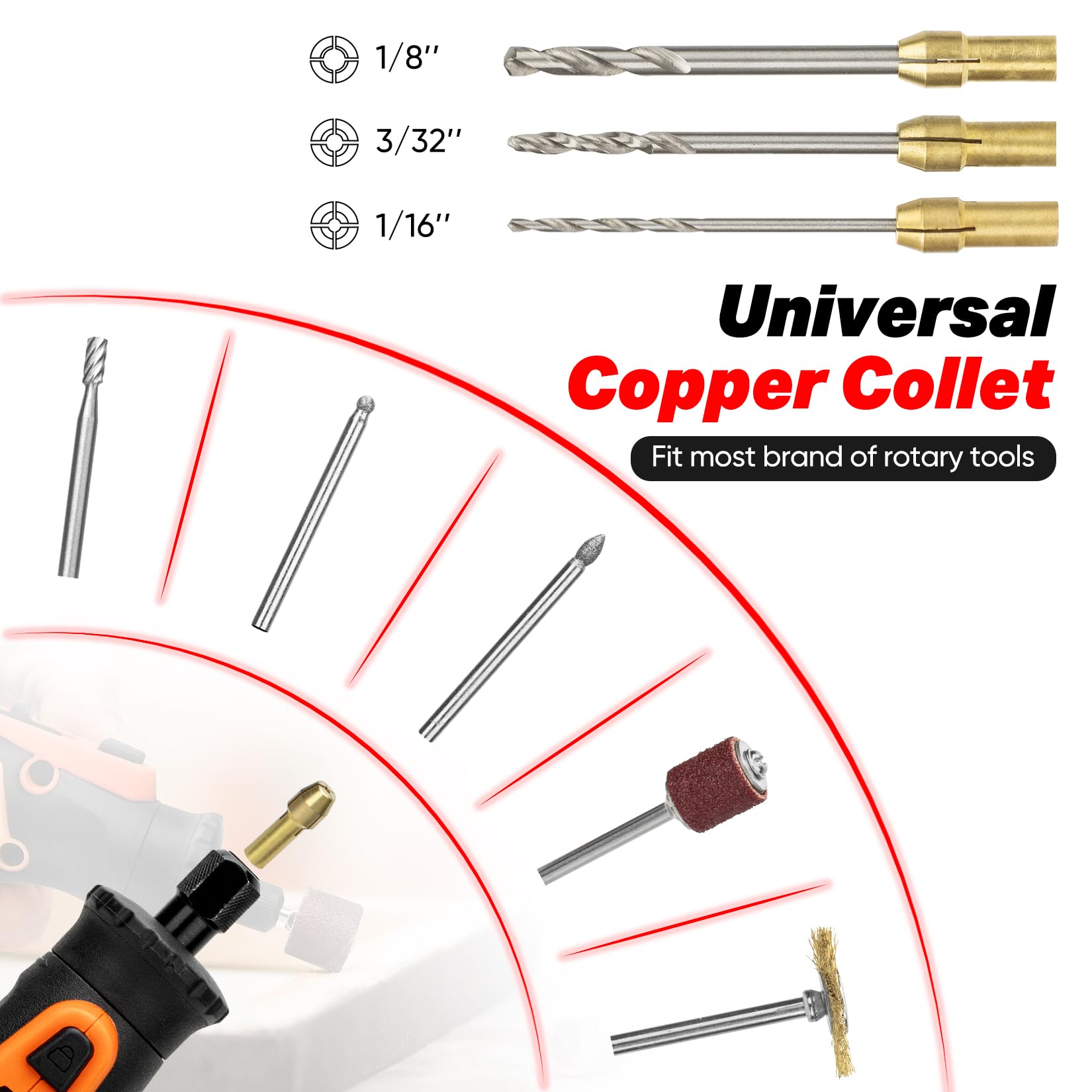 SHALL 508-Piece Rotary Tool Accessories Kit - Universal Rotary Tool Bits Set for Sanding, Cutting, Grinding, Drilling, Carving, Engraving & Polishing - Includes Carrying Case - Perfect for DIY Projects, Woodworking, Metalworking & Home Repairs