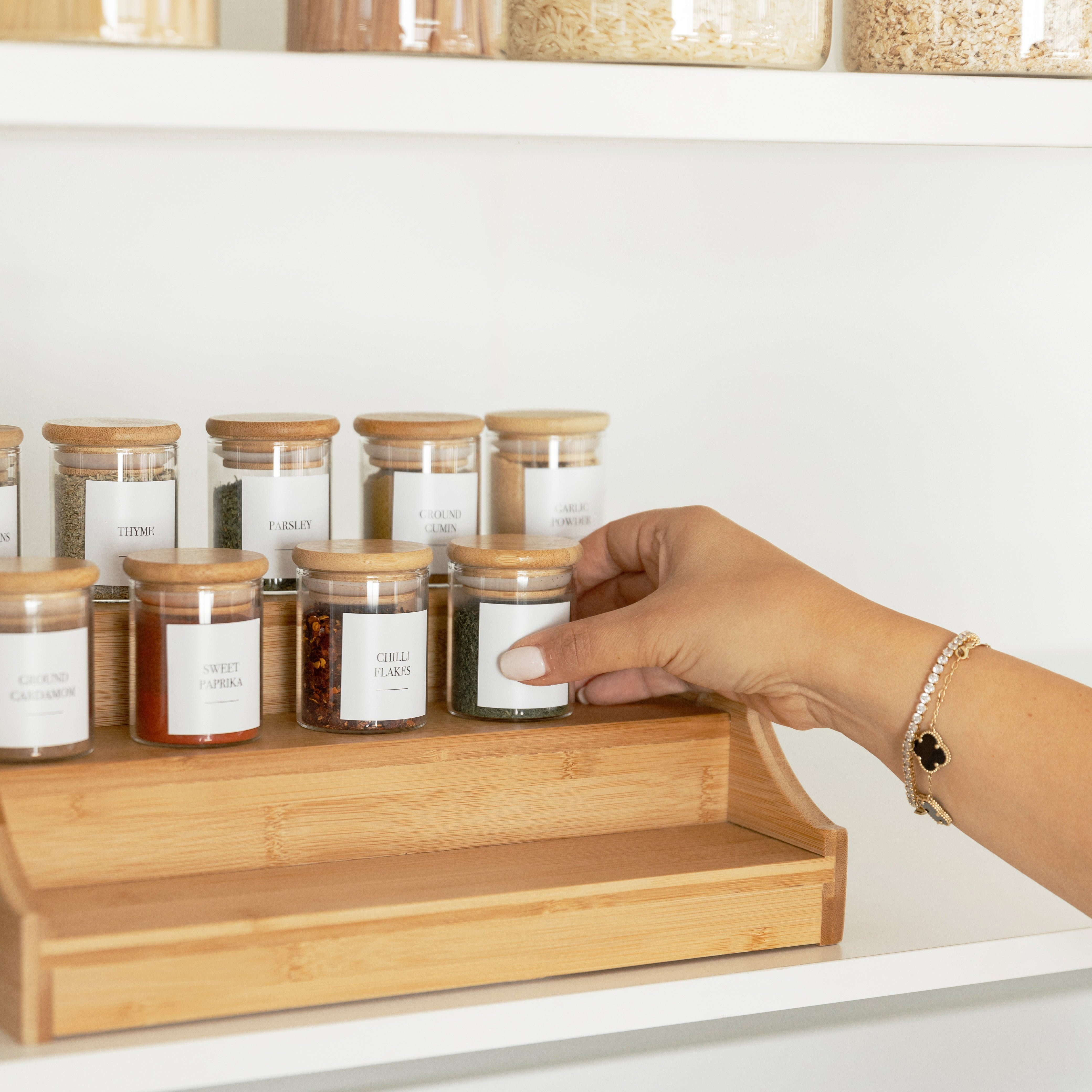 Large Bamboo Shelf - Sturdy & Eco-Friendly Storage Organizer for Home, Office, or Kitchen | Perfect for Books, Plants & Decorative Items