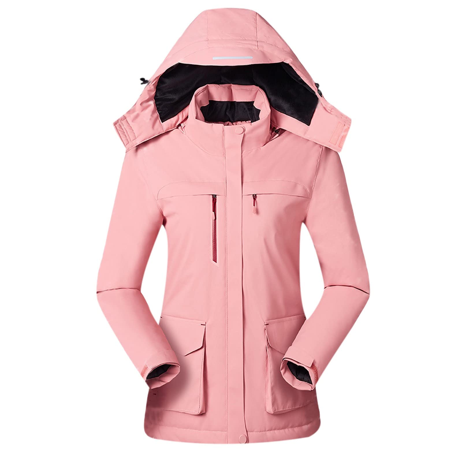Women's Heated Jacket with 3 Temperature Settings & 4 Heating Zones - Winter Electric Warming Coat with Neck Warmer, Machine Washable (Batteries Not Included) | Perfect for Outdoor Activities, Skiing, Hiking & Cold Weather Commutes