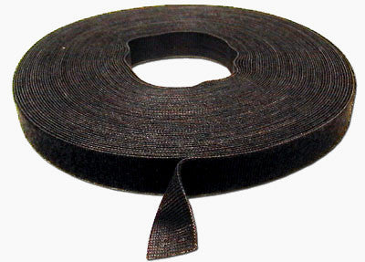 3/4 Inch Black Velcro Tie Wrap - Sold Per Foot - Perfect for Cable Management, DIY Projects, and Home Organization