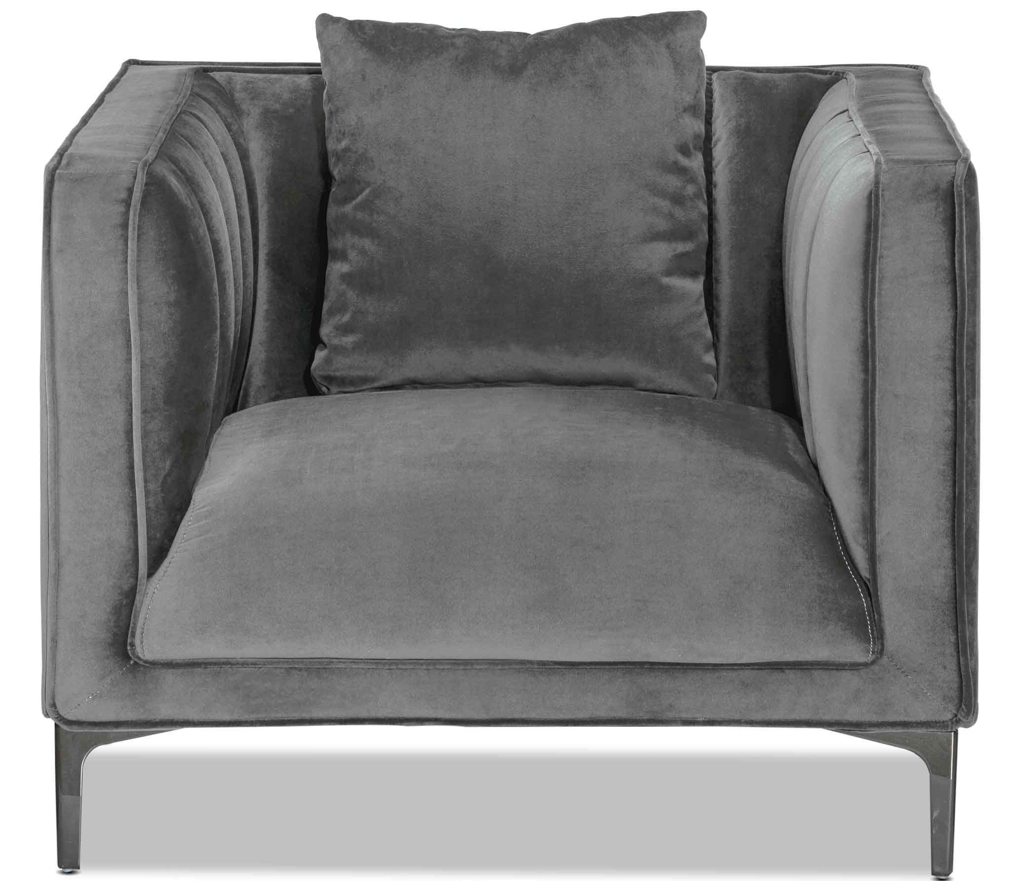 Celina Chair - Light Grey Modern Accent Chair for Living Room, Bedroom & Office - Comfortable Upholstered Lounge Seating