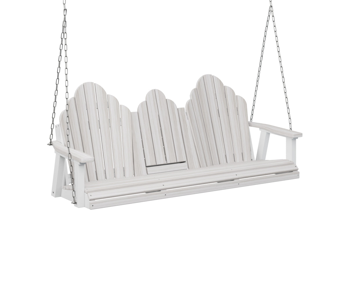 Berlin Gardens Cozi Back 3-Seat Porch Swing with Cup Holder Console - Perfect for Outdoor Patio, Garden, and Backyard Relaxation
