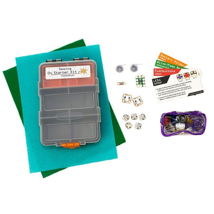 Crazy Circuits Sewing Starter Kit - Learn Electronics & Coding with DIY Fabric Projects - Perfect for STEM Education, Kids Crafts, and Wearable Tech Projects