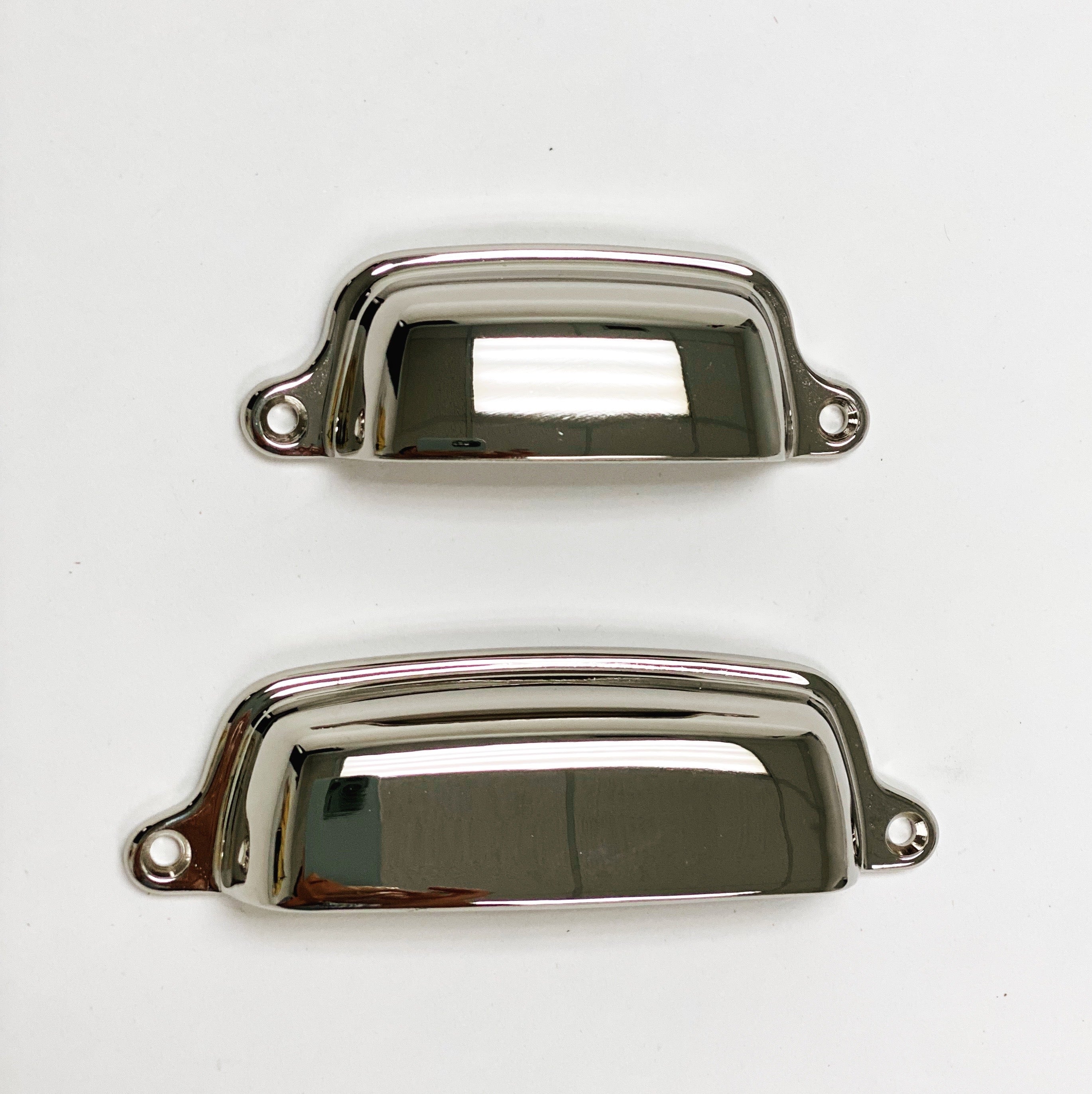 Polished Nickel Eloise Cabinet Cup Drawer Pull - Vintage Style Kitchen Cabinet Hardware for Drawers & Cabinets - Perfect for Home Renovation & DIY Furniture Upgrade