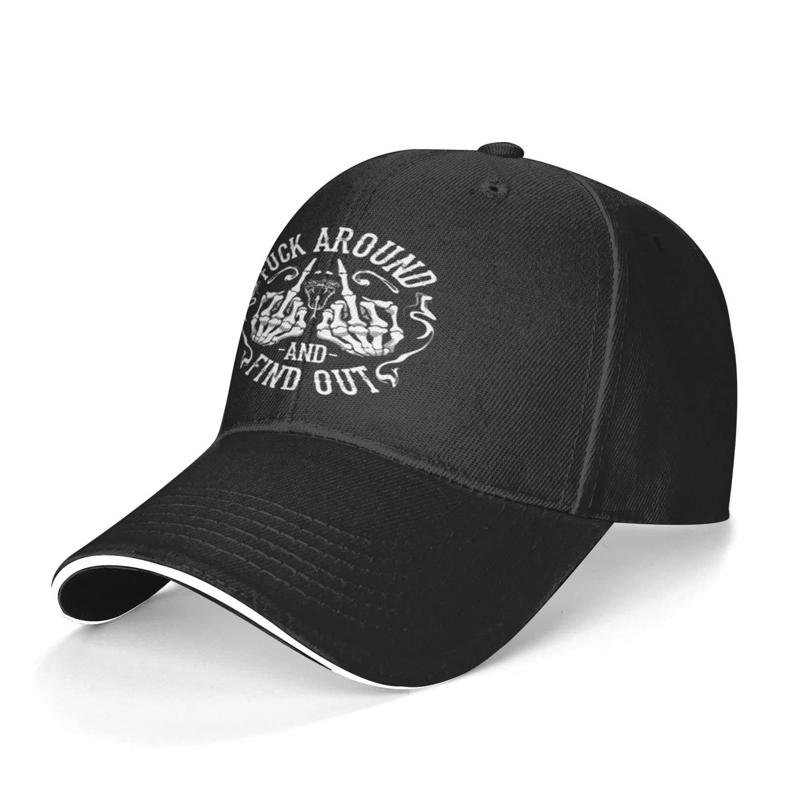 Fuck Around and Find Out Unisex Baseball Cap - Adjustable Cotton Sandwich Hat for Fishing, Outdoor Sports & Sun Protection - Perfect for Beach, Hiking and Casual Wear