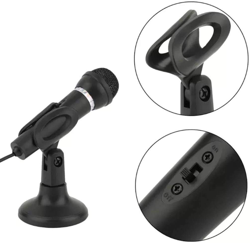 Computer Microphone with 3.5MM Plug & Play, Omnidirectional USB Mic with Desktop Stand for Gaming, Streaming, Podcasting - Perfect for PC, Laptop, Home Studio & Online Meetings