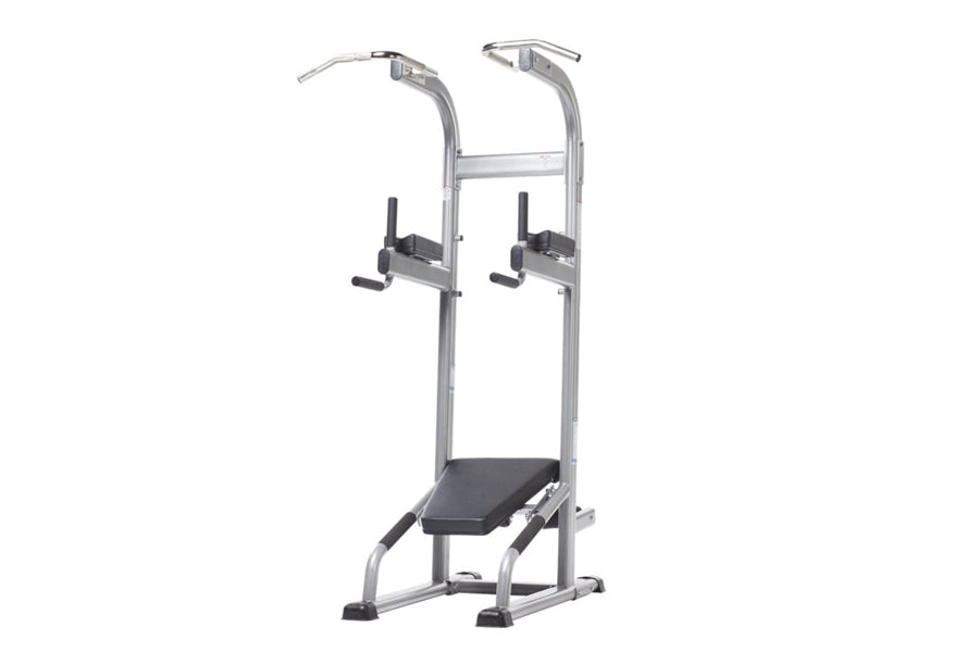 TuffStuff Evolution VKR Chin Dip Ab Crunch Push Up Training Tower (CCD 347) - Home Gym Equipment for Full Body Workout & Strength Training