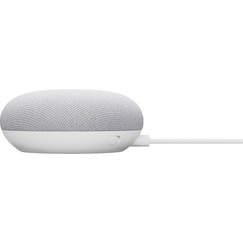 Google Nest Mini (2nd Gen) Smart Speaker with Google Assistant - Chalk & Black | Voice Control, Wireless Streaming, Smart Home Hub | Perfect for Bedroom, Kitchen & Office Use