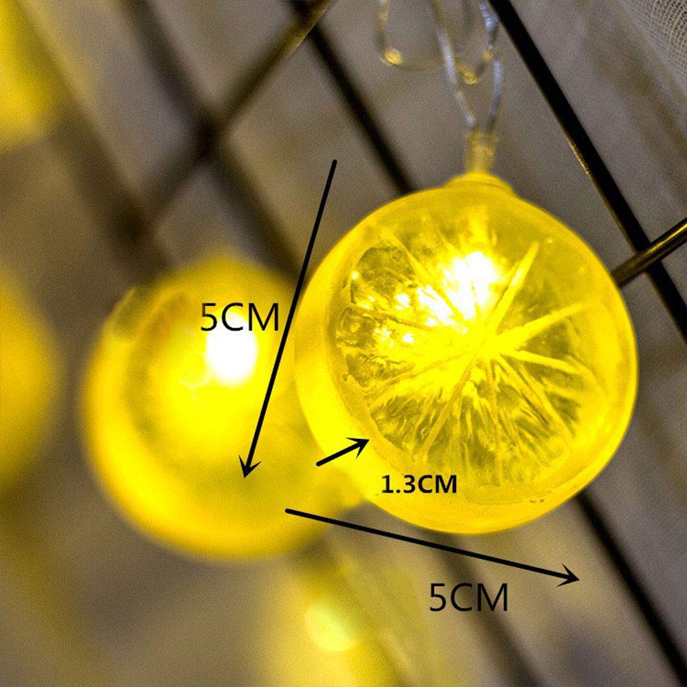 Lemon Slice Shaped LED String Lights - 3 Pack Yellow Decorative Lights for Christmas Party, Home, Garden & Indoor Festive Decor | Perfect for Bedroom, Wedding, Patio & Holiday Lighting