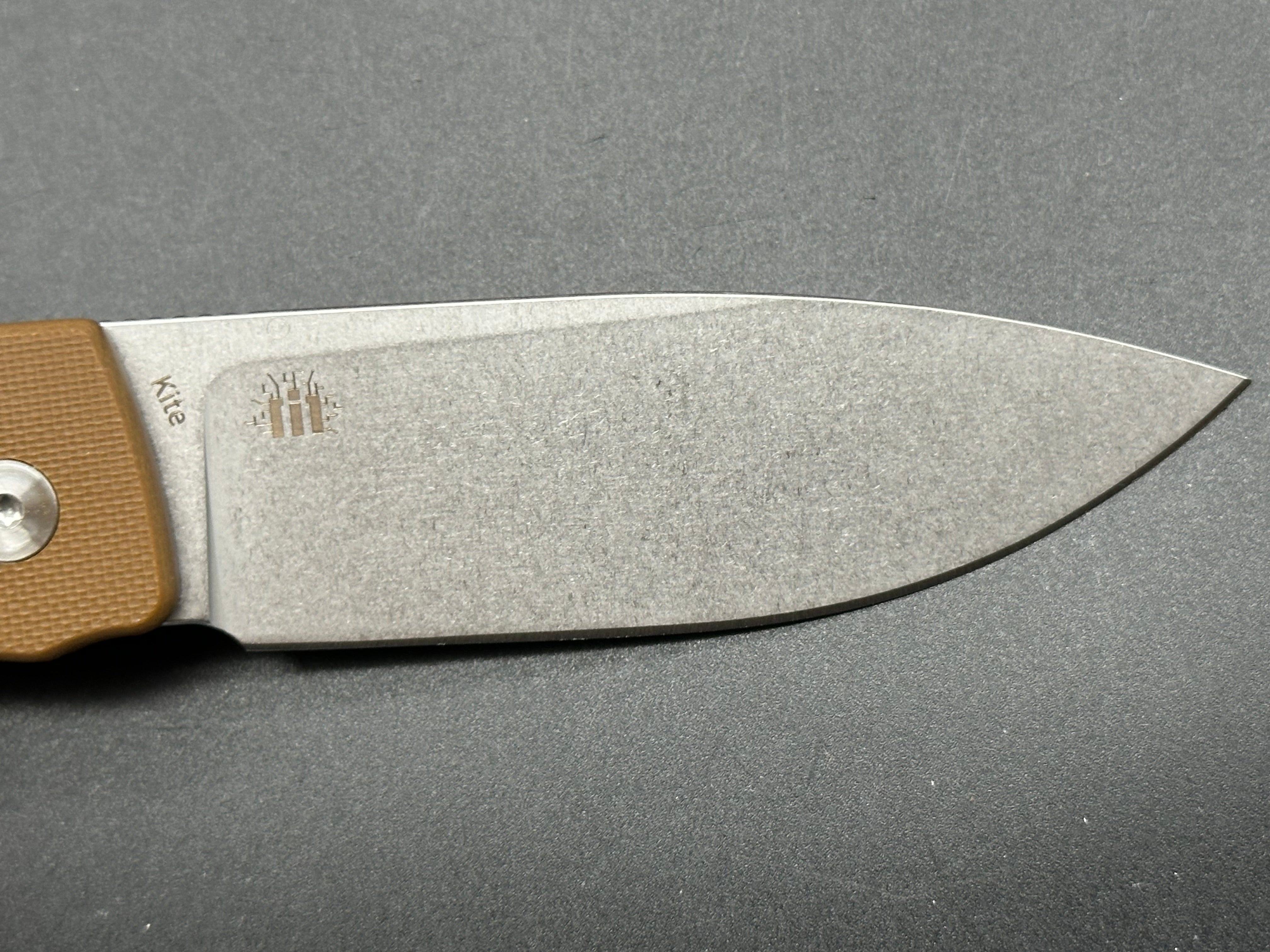 SHIELDON KITE Pocket Knife - 154CM Stainless Steel Blade with Brown G10 Handle - Compact EDC Folding Knife for Outdoor, Camping & Everyday Carry