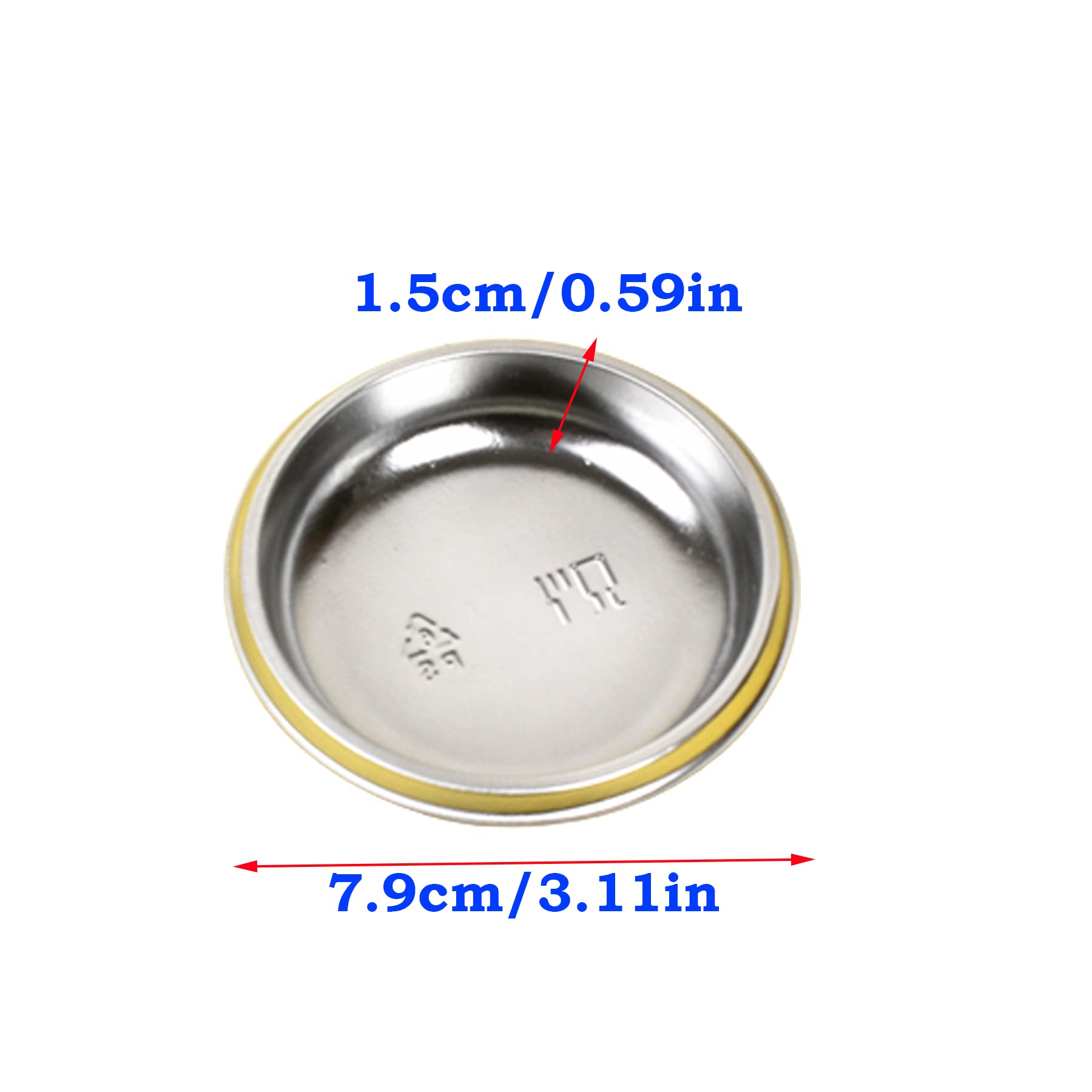 QJFCare 100Pcs Round Disposable Sauce Dishes - Mini Dipping Dessert Plates, Soy Sauce Bowls, Seasoning Dishes for Home, Restaurant & Party Use - Silver (Ideal for Sushi, Appetizers, Condiments & Small Snacks)
