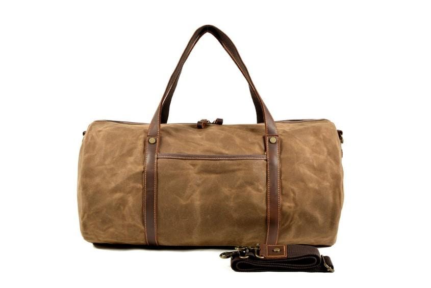 Durable Canvas & Leather Travel Bag for Men & Women - Stylish Weekender Luggage & Duffel Bag for Weekend Getaways, Gym, and Business Trips