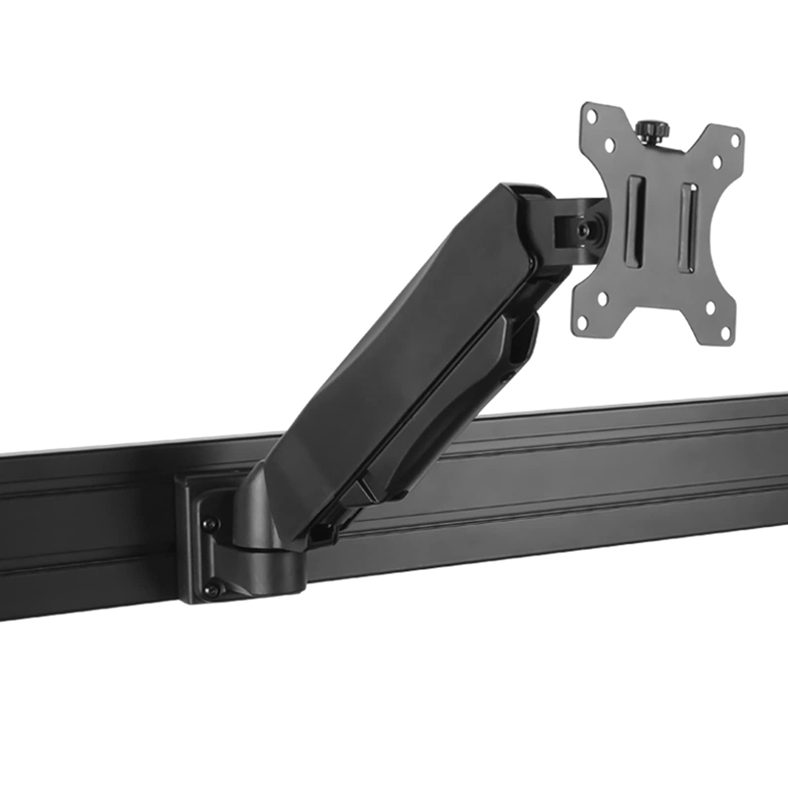 13-27 Inch Adjustable Gas Spring Monitor Stand Arm - Wall Mounted Tilt & Swivel Bracket Holds Up to 14.3lbs (Black) - Perfect for Home Office, Gaming Setup & Workspace Ergonomics