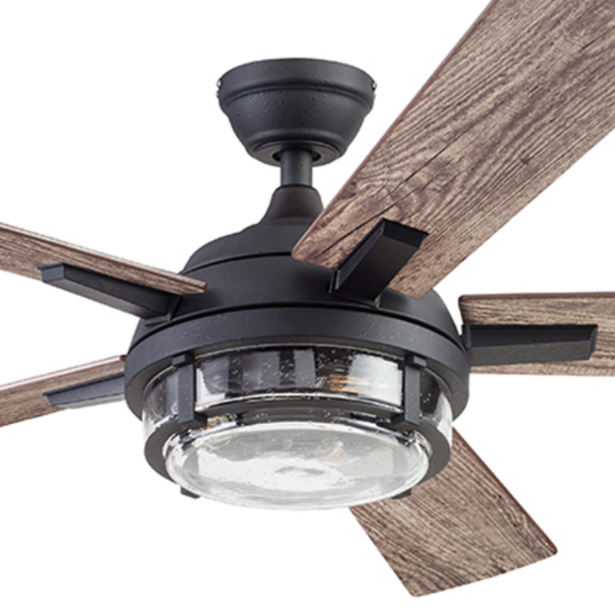 52 Inch Freyr Textured Black Ceiling Fan with Remote Control - Indoor/Outdoor Use for Living Room, Bedroom, Patio & Covered Porch
