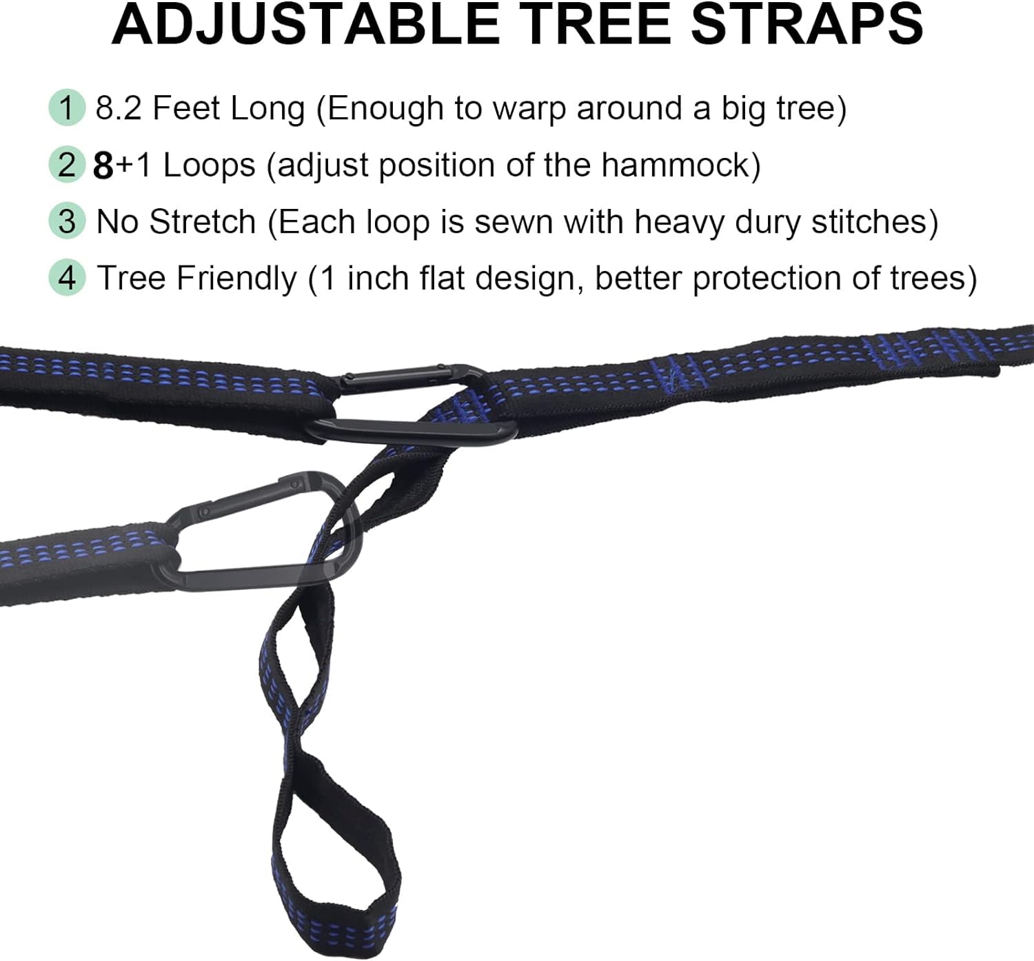 Premium Double Camping Hammock with 2 Tree Straps (16+2 Loops) - 210T Nylon Parachute Lightweight Portable Hammock for 2 Persons - Perfect for Backpacking, Hiking, Beach, Travel & Backyard Relaxation - Great Gift for Outdoor Enthusiasts