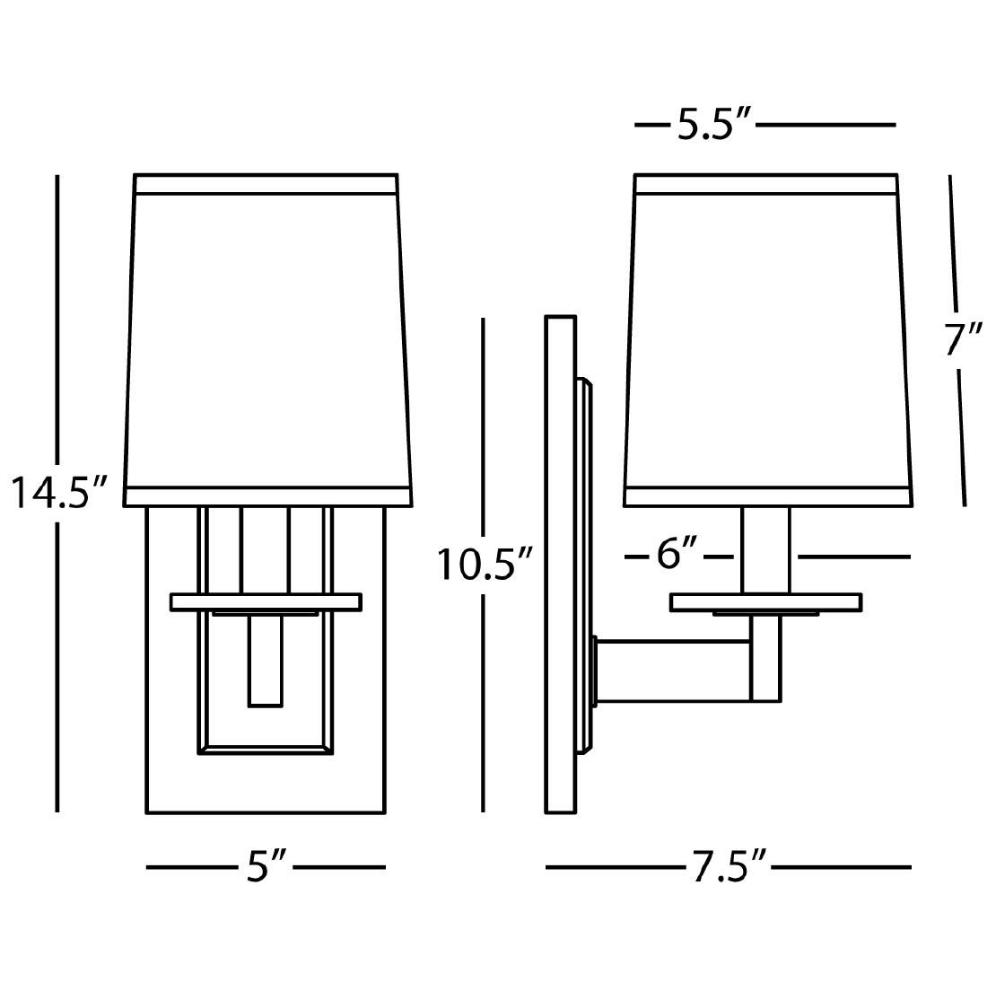 Robert Abbey 3381 Modern One Light Wall Sconce - Sleek Indoor Lighting Fixture for Living Room, Bedroom, or Hallway Decor