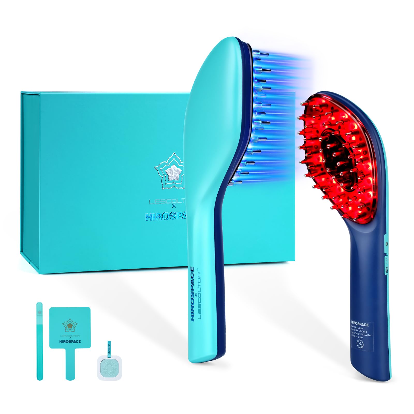 FDA Cleared Laser Hair Growth Comb Brush - Red Light Therapy Device for Hair Regrowth & Scalp Massage - Electric Hair Growth Stimulator for Men & Women with Alopecia - Perfect for Home Hair Care & Thinning Hair Treatment