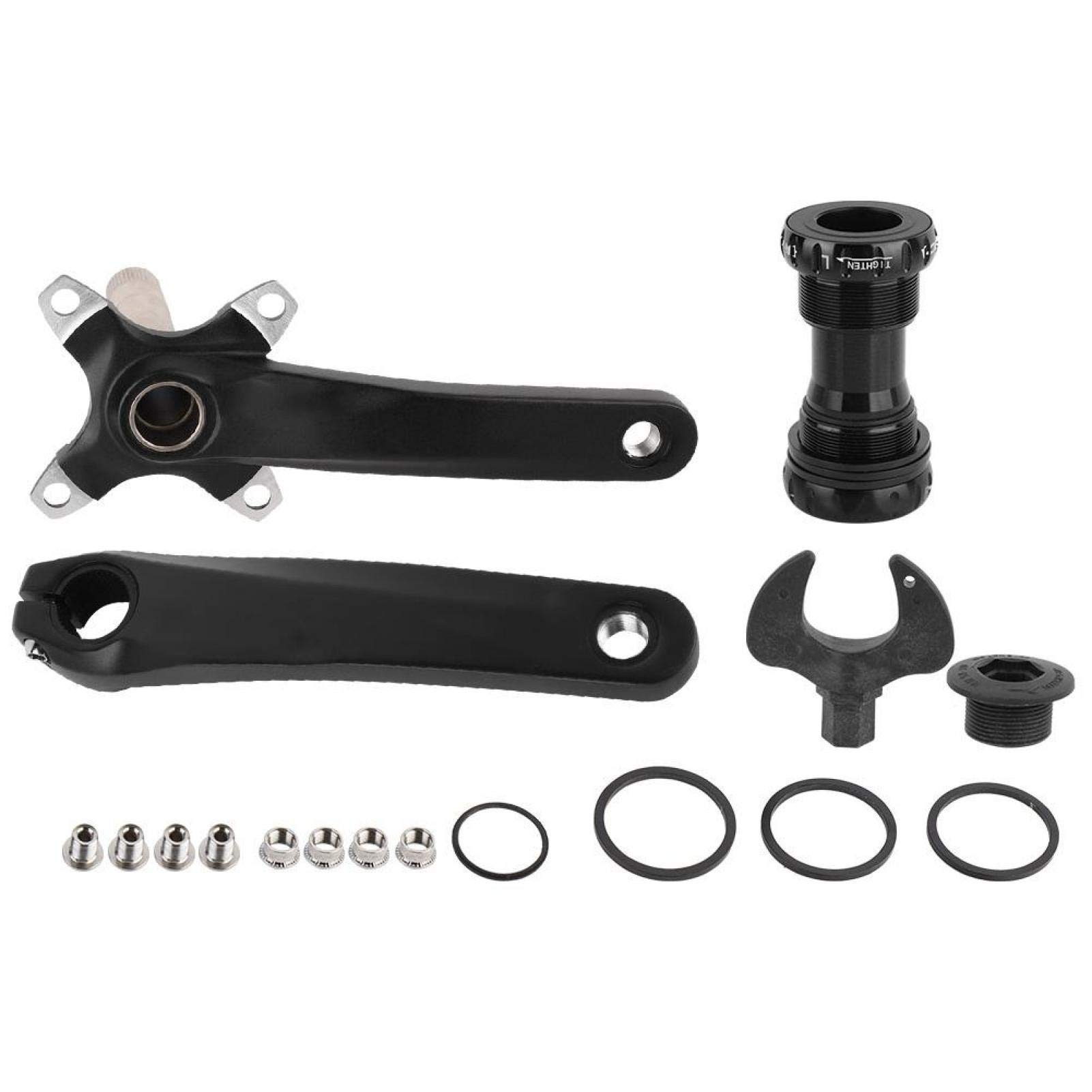 CUTULAMO 170mm Bike Crank Arm Set with Bottom Bracket - Mountain Bike Crankset for Cycling & Repair