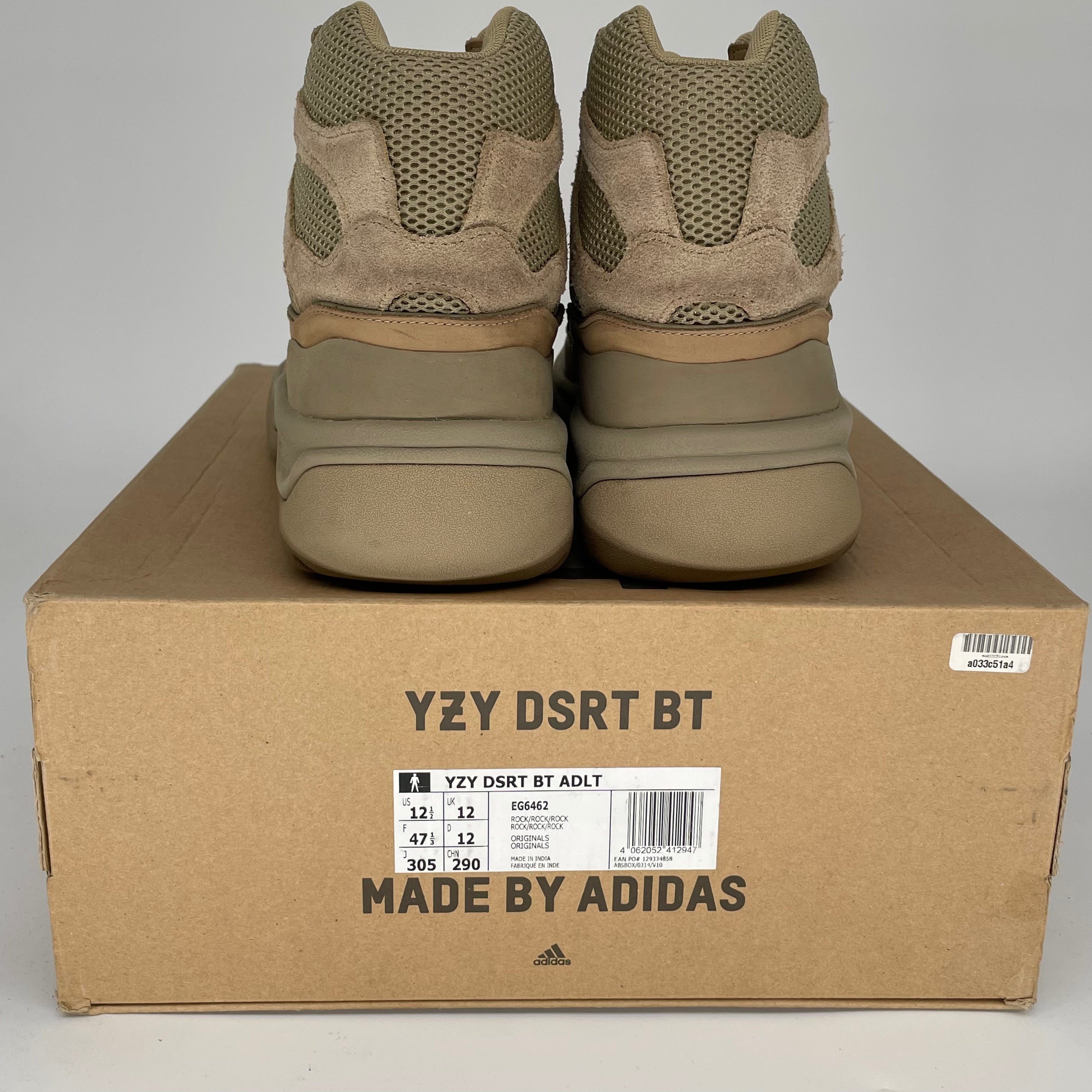 Adidas Yeezy Desert Boot Rock - Men's Size 12.5 (EG6462) | Stylish & Durable Hiking & Outdoor Shoes for Adventure & Streetwear Fashion