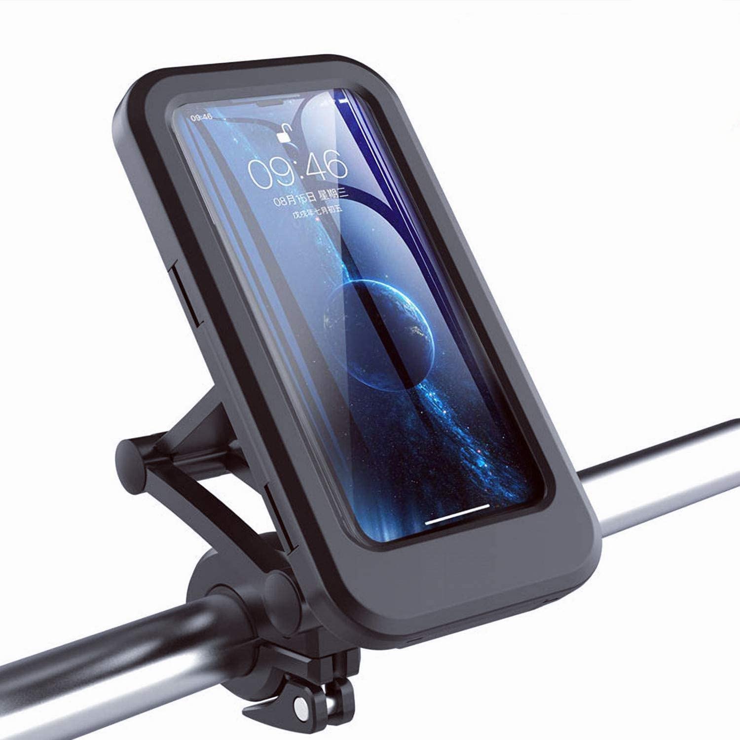 **Waterproof Bike Phone Mount for Motorcycle & Bicycle - Universal Touchscreen Phone Holder for Outdoor Riding (Fits Phones Under 6.7