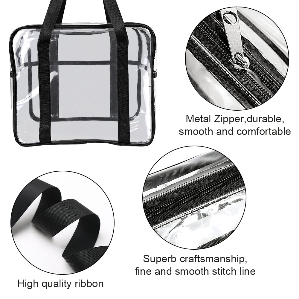 Surcotto Clear Tote Bag - Waterproof Transparent PVC Makeup Cosmetic Bag with Zipper - Large Travel & Beach Organizer for Men & Women - Perfect for Toiletries, Gym Essentials, and Vacation Packing